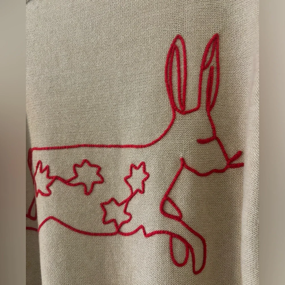 Free People We The Free Graphic Crewneck Sweater Embroidered Bunny Size … - Picture 7 of 15